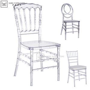 Sedie da Banchetto Napoleon Classic in Resina PC Trasparente Impilabili in Plastica Acrilica per Hotel ed Eventi, Sedia Trasparente per Matrimoni - Product Image 6