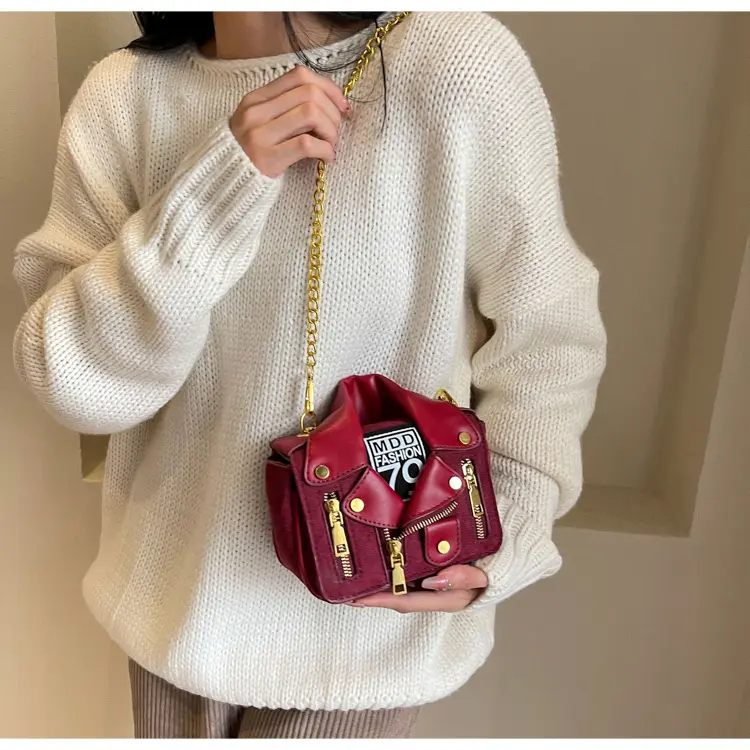 Unique Shirt Shaped Crossbody Purses Handbag Girls Square Three-Dimensional Jacket Shoulder Bag Fashion Women Bags