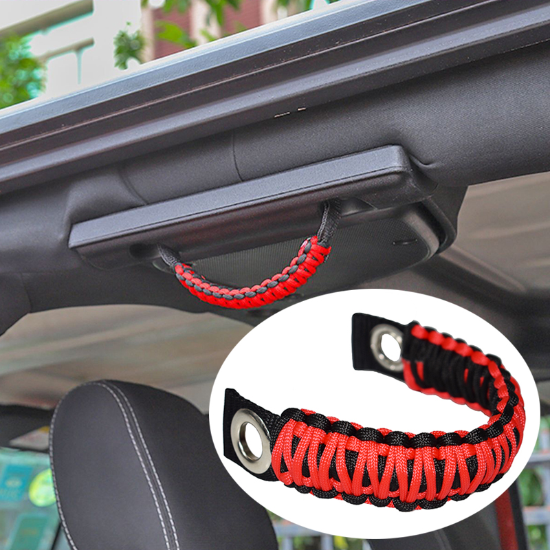 Высококачественные плетеные подголовники из Паракорда, Захваты с ремешком, универсальные автомобильные/автобусные/Грузовые Захваты