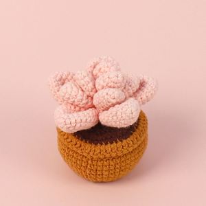Flores Tejidas a Mano con Hilo de Lana, Plantas Suculentas, para Bodas, Proyectos DIY, Flores Artificiales Tejidas a Mano, Regalos - Product Image 3