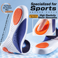 Semelles de sport 4D Cloud avec coussin d'air intégral en PU, absorption des chocs, soutien de la voûte plantaire, mécanisme à trois points, correction de la plante plate