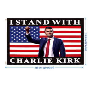 Banderas Personalizadas para el 250 Aniversario DE LA Independencia DE LOS Estados Unidos Bandera de <span class=keywords><strong>Charlie</strong></span> Kirk para Atmósfera Festiva Varios Países - Product Image 4