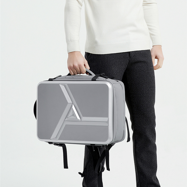 2024 New Business Anti-Theft Men's Backpack Waterproof USB Charging Laptop Bag Polyester Lining ABS Shoulder School Travel
