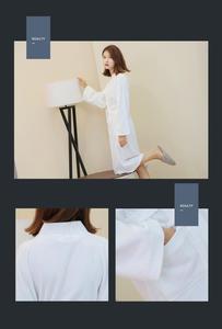 Blanc pur style de mode coton <span class=keywords><strong>éponge</strong></span>/<span class=keywords><strong>éponge</strong></span> femmes/dame <span class=keywords><strong>peignoir</strong></span> - Product Image 5