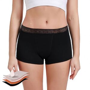 Yingxu calmones menstruales sinh lý kinh nguyệt 4 lớp Quần short bé trai quần lót chống rò rỉ ren cho phụ nữ có kinh nguyệt - Product Image 1