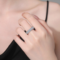 Anillos de Eternidad de Plata Pura 925 con Moissanita VVS de 1.1mm, Joyería Hiphop Unisex al por Mayor, Diamantes de Moissanita a Granel