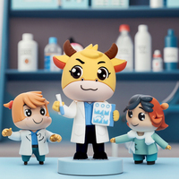 Figurine d'action en PVC personnalisée dessin animé dérivés d'animation statue d'anime avec thème de sport de boîte aveugle