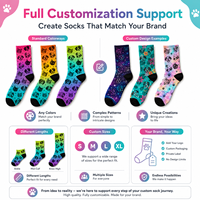 Chaussettes en coton pour femmes, design personnalisé, tricotées, respirantes, imprimées, colorées, animaux de dessin animé, écologiques, imprimées de motifs amusants