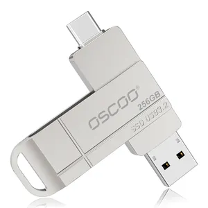 OSCOO USB 3.2 512GB SSD USB+ Type-C 2 in 1 interface 256GB SU001 USB flash drive