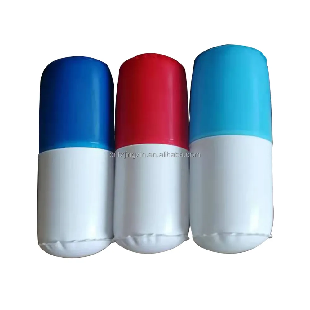 ホットフィールドバープロモーション用の工場カスタムPVCインフレータブルピルカプセル広告ボトル缶モデル