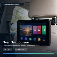 Écran HUD capacitif pour voiture 7/10,1/15,6 pouces avec écran LCD Android pour AV USB pour moniteur d'appuie-tête de véhicule OEM