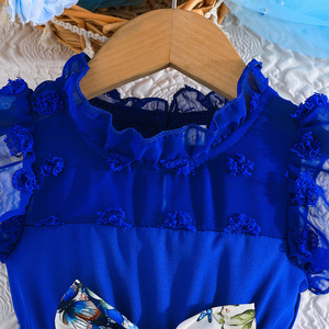 ชุดเดรสเด็กผู้หญิงขายส่งจากโรงงาน ลายดอกไม้ ลูกไม้ แขนกุด สำหรับงานทางการ งานเลี้ยง หรือใส่ลำลอง สำหรับเด็กทารกและเด็กอายุ 6 เดือน-3 ปี - Product Image 3