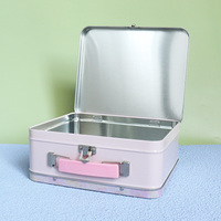 Boîte à lunch en métal personnalisée en gros avec poignée pour bonbons, capacité 1000 ml, emballage alimentaire de qualité, boîte en fer blanc avec poignée OEM