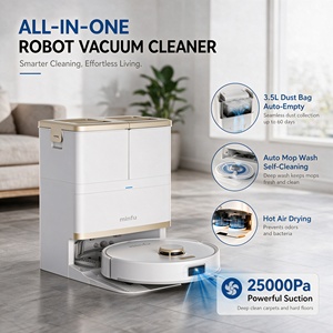 Robot Vacuum Cleaner and Mop All in Home Intelligent Self-Emptying Station Automatic Sweeping and Mopping Robot <b>Vacume</b> Household - Product Image 1