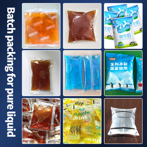 Machine de remplissage et d'emballage semi-automatique commerciale pour liquides (eau, sauce soja, assaisonnement, huile alimentaire, boissons) en sachets à scellage arrière - Product Image 3