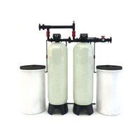 Adoucisseur d'eau alternatif duplex haute efficacité avec PLC et boîte de vitesses - Débit continu avec réservoir de résine et bac à sel, garantie 1 an