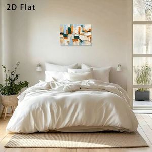 Abstract <b>Canvas</b> Art Print Rectangle Contemporary Wall Decoration Handmade No <b>Frame</b> Medium Size 25-32 Inch - Product Image 2