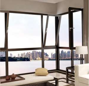 หน้าต่างหมุนแบบเอียงพร้อมมุ้งกันยุงดีไซน์ล่าสุดทำจากอลูมิเนียมสปริงแกว่งแนวนอนทำจากสเตนเลสสตีล - Product Image 3