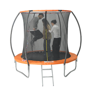 <span class=keywords><strong>Trampoline</strong></span> familial rond d'intérieur pour enfants avec surface antidérapante et filet de protection - Jouet de fitness pour bébé - Product Image 1