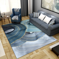 Homeroots moderne 2 'X 3' tapis de maison de luxe bleu Oriental Power tapis mur à mur tapis de salon résistant aux taches