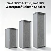 Altavoz de Columna de Aleación para Todo Clima IP66, Multi-Potencia, Alto SPL, Altavoz PA de Voltaje Constante para Exteriores, para Transmisiones Escolares al Aire Libre