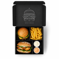 Emballage de livraison de nourriture pour restaurant, boîte à hamburger et frites personnalisée, écologique, pour la restauration rapide