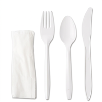 Ensemble de couteau, fourchette et cuillère jetables compostables biodégradables en amidon de maïs BOFA, écologiques, avec poignée antidérapante, vaisselle pour hôtels