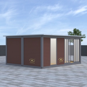 Villa Prefabbricata Modulare Traspirante in Container con Garage, Deposito e Giardino - Design Moderno Compatto per Brand - Product Image 1