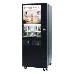 批发新产品带票据接收器的自动热咖啡自动售货机
