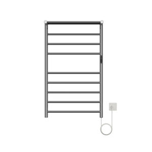 Sèche-serviettes électrique intelligent moderne pour salle de bain, qualité hôtelière, étanche, chromé avec finition or rose, fixation murale, 5 barres chauffantes - Product Image 2