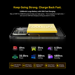 Téléphones robustes Blackview FORT 5, écran <span class=keywords><strong>6</strong></span>,7 pouces, <span class=keywords><strong>Android</strong></span> 13, smartphone intelligent AI, <span class=keywords><strong>12</strong></span> Go de RAM, 256 Go de ROM, Helio G100 LTE, allemand, espagnol, français - Product Image 6