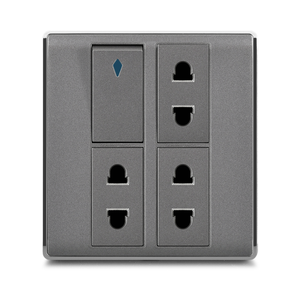 FULINMEN KKV 4 GANG 1 WAY Switch 16A Max. Courant 220-250V USB A/C Ports Big Button Full PC Faceplate Usage domestique - Product Image 3