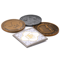 Ventes directes d'usine personnalisées en gros de haute qualité Style européen moulé sous pression en alliage de Zinc métal cadeau Double face pièces de monnaie Vintage