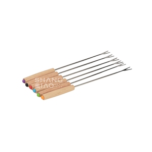 Juego de fondue de hierro fundido esmaltado negro premium, 6 tenedores, quemador y soporte incluidos - Product Image 6