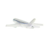Jouet anti-stress en mousse PU en forme d'avion avec logo personnalisé, cadeau promotionnel pour les événements d'entreprise des compagnies aériennes