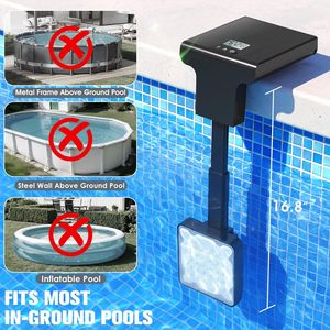 Luces Solares para Piscinas LightHacker, con Termómetro LCD, 10 Modos de Luz, Apagado Automático y Temporizador, Impermeables, 1 Unidad - Product Image 3