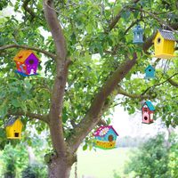 Kit de nichoir bricolage de qualité supérieure pour ensemble de travail du bois suspendu pour enfants et peinture Wioden Craft Kids Wooden Bird House Aviary