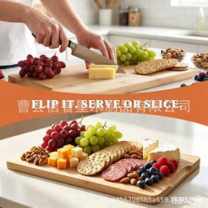 Plateau en bois massif en forme de cour pour les fêtes en plein air, les festivals, les fruits et les desserts, et les plats préparés en restaurant - Product Image 2