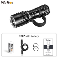 Lampe torche tactique super lumineuse Wurkkos TD07 479M, lampe torche longue portée, étanche, rechargeable, SFT-25R, lampe torche LED