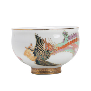 Dehua White Porcelain Master Cup Gold Handle Tasting Cup Kung Fu <b>Tea</b> Set Gift <b>Box</b> Souvenir Teacup - Product Image 5