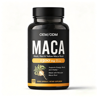 Capsules de Maca Péruvienne OEM ODM – Maca Noire, Rouge et Jaune – Capsules Végétales de Racine de Maca – Soutien Énergétique – Complément Alimentaire Marque Privée