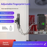 Verrou biométrique sans clé à empreinte digitale pour armoire, réfrigérateur, sécurité enfant, verrou réglable robuste pour fenêtre et porte coulissante