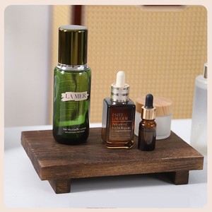 Plateau de rangement en bois carré en noyer, présentoir cosmétique, organisateur de bureau, étagère, plateaux décoratifs - Product Image 5