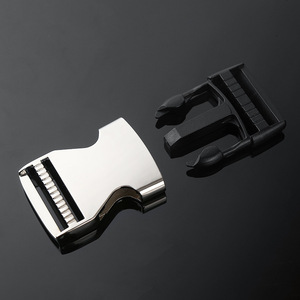 Metal Sliding Buckle Silver Black Durable For Bags <b>Backpacks</b> Waist <b>Straps</b> Adjustable Buckles - Product Image 2