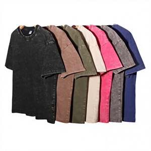 เสื้อยืดผู้ชายทรงหลวมโอเวอร์ไซส์ ผ้าคอตตอน 100% หนานุ่ม สไตล์วินเทจ ลายดอกไม้ฟอกสี  พร้อมปักโลโก้ตามสั่ง - Product Image 1