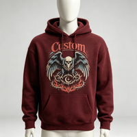 Kaos Hoodie Pria Streetwear Grosir, Ukuran Besar, Warna Solid, Lengan Panjang, Bordir, 100% Katun, Fit Reguler