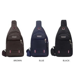 Zaino <span class=keywords><strong>monospalla</strong></span> impermeabile elegante in Nylon borse da <span class=keywords><strong>uomo</strong></span> marsupio a tracolla sul petto - Product Image 6