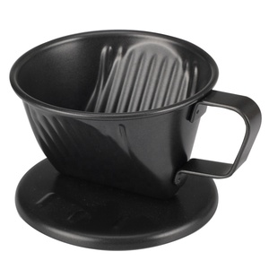 Pour Over Coffee Dripper Stainless Steel Pour Over Coffee Maker with 3 Holes Flat Bottom - Product Image 2