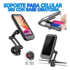 Support de téléphone pour vélo étanche avec pince réglable pour guidon de vélo, support de barre horizontale en plastique EGTMA HOLD73, clip-on Desi - Product Image 3