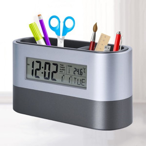 Reclame Lcd Digitale Tafel Muziek Alarm Pen Houder Kalender Klok